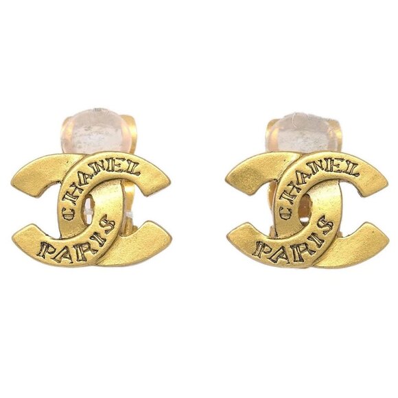 Chanel Gold CC Earrings Clip-On 99A - Picture 1 of 4